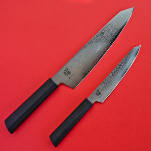 Juego de YAXELL YO-U 69 TAKUMI Damasco 190 mm Cuchillo de cocinero + Petit cuchillo de 130mm Japón Japonés