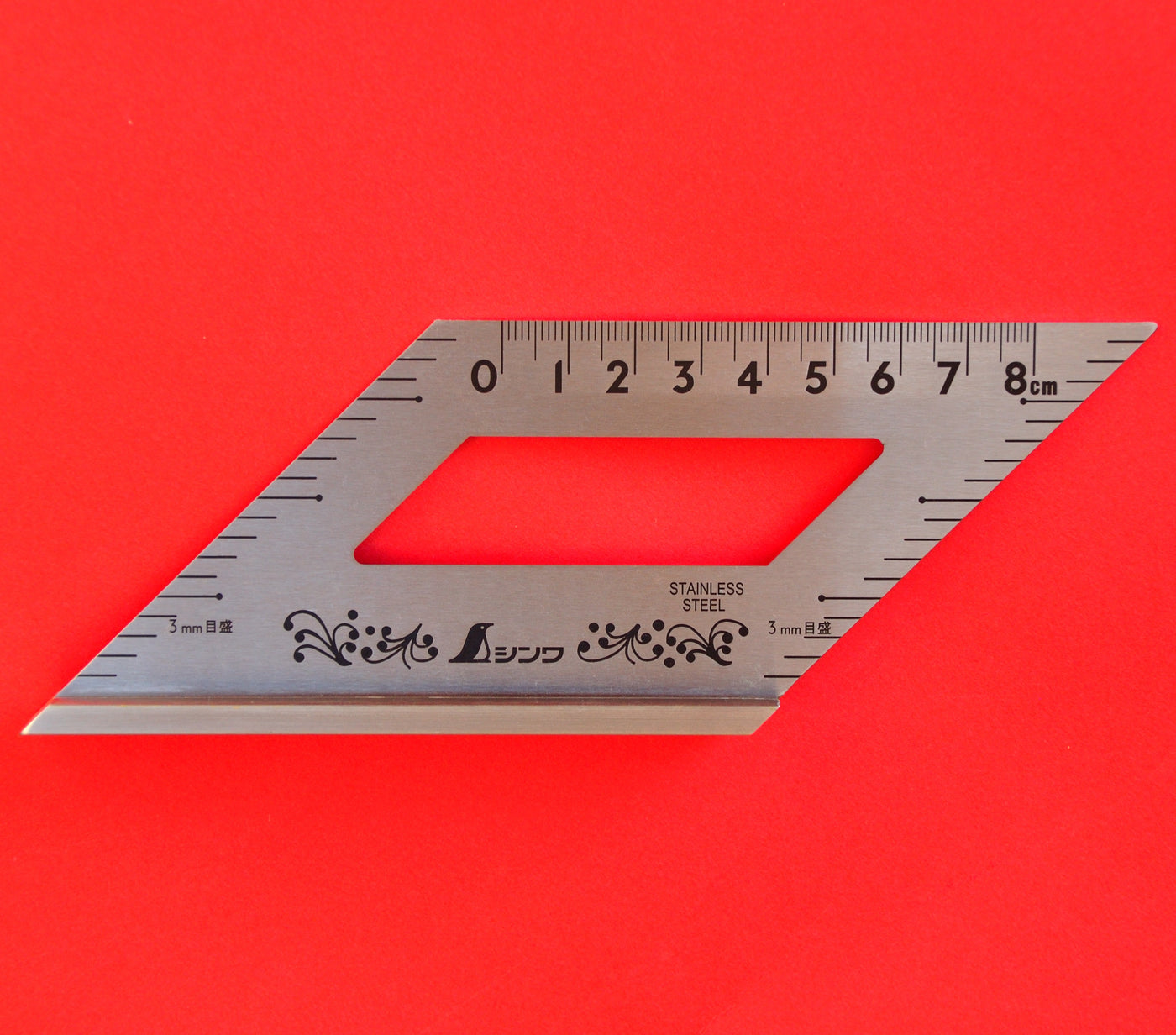 SHINWA Square Layout Miter ruler 45 135 Degrees 62060 stainless steel ...