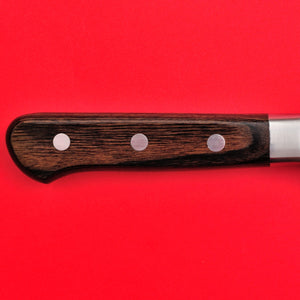 Primer plano mango Kai Seki magoroku cuchillo del Chef de cocina AOFUJI Japón Japonés