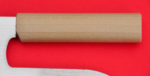 Close-up handle Japanese cleaver knife for soba udon KIRI 220mm japan