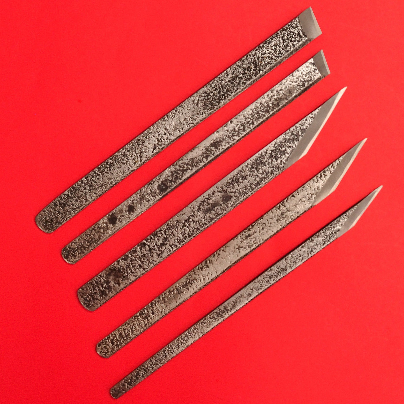 Set of 5 hand-forged Kiridashi carving marking chisel Made in Japan ...