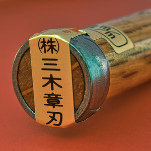 18 мм Стамеска-долото полукруглая стамеска по дереву Mikisyo Японии вид сбоку железным обручем 