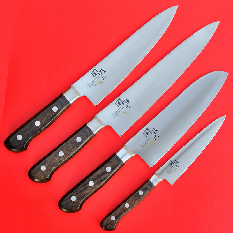 Lot de 4 couteaux Santoku en acier inoxydable