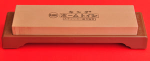 Seitenansicht Wetzstein Wasserschleifstein KING K-45 #1000 Japan Japanisch Schleifstein Wasserstein Abziehstein