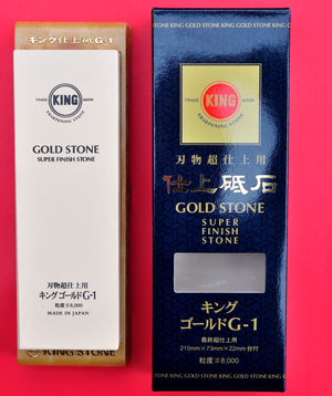 Emballage pierre à aiguiser à eau KING G-1 #8000 GOLD Japon Japonais