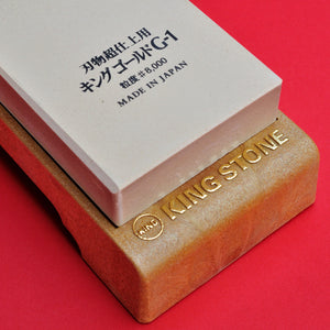 Nahaufnahme Wetzstein KING G-1 #8000 Japan Schleifstein Wasserstein Japanisch