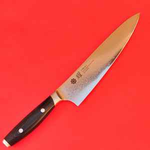 Gyuto YAXELL YO-U 69 capas Damasco 210 mm Cuchillo de cocinero Japón Japonés