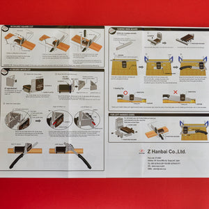 Instructions Guide de scie Zetsaw Z-saw 45-90 degrés + 2 scies 265mm + 180mm Japon japonais
