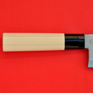 Nahaufnahme Holz Griff Santoku Küchenmesser Messer Edelstahl 165mm Japan Japanisch