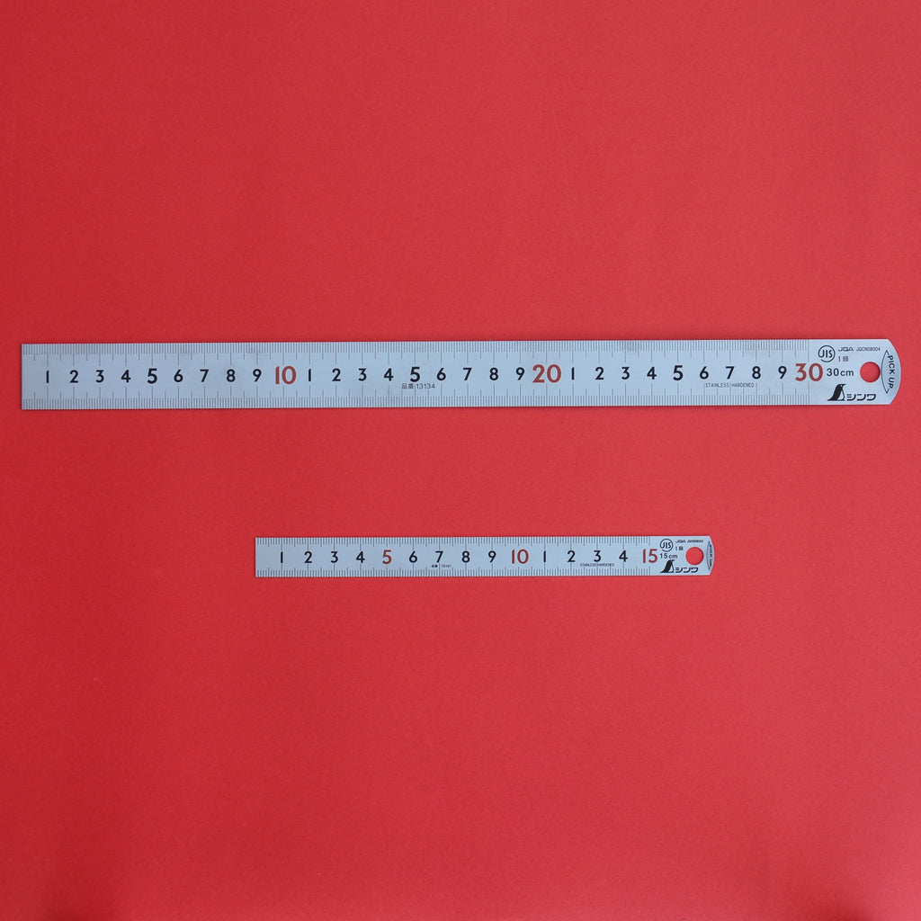 SHINWA Lineal 15cm 30cm 13131 13134 Edelstahl Stahlmaßstab Japan