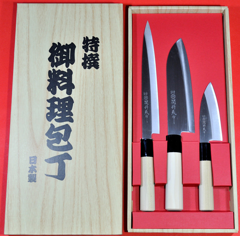 3-Piece Japanese Sushi Chef Knife Santoku Knife Set - China Sushi Knife and Sashimi  Knife price