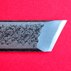 Primer plano Forjado mano 15mm Kiridashi Kogatana corto talla marcado cincel Japón Japonés herramienta carpintería
