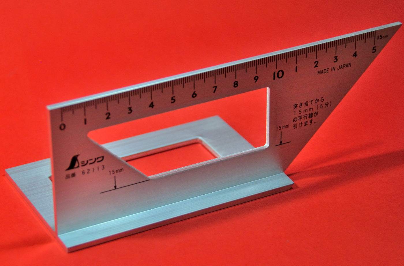 SHINWA Square Layout Miter ruler 45 + 90 Degrees 62113 aluminum Japan ...