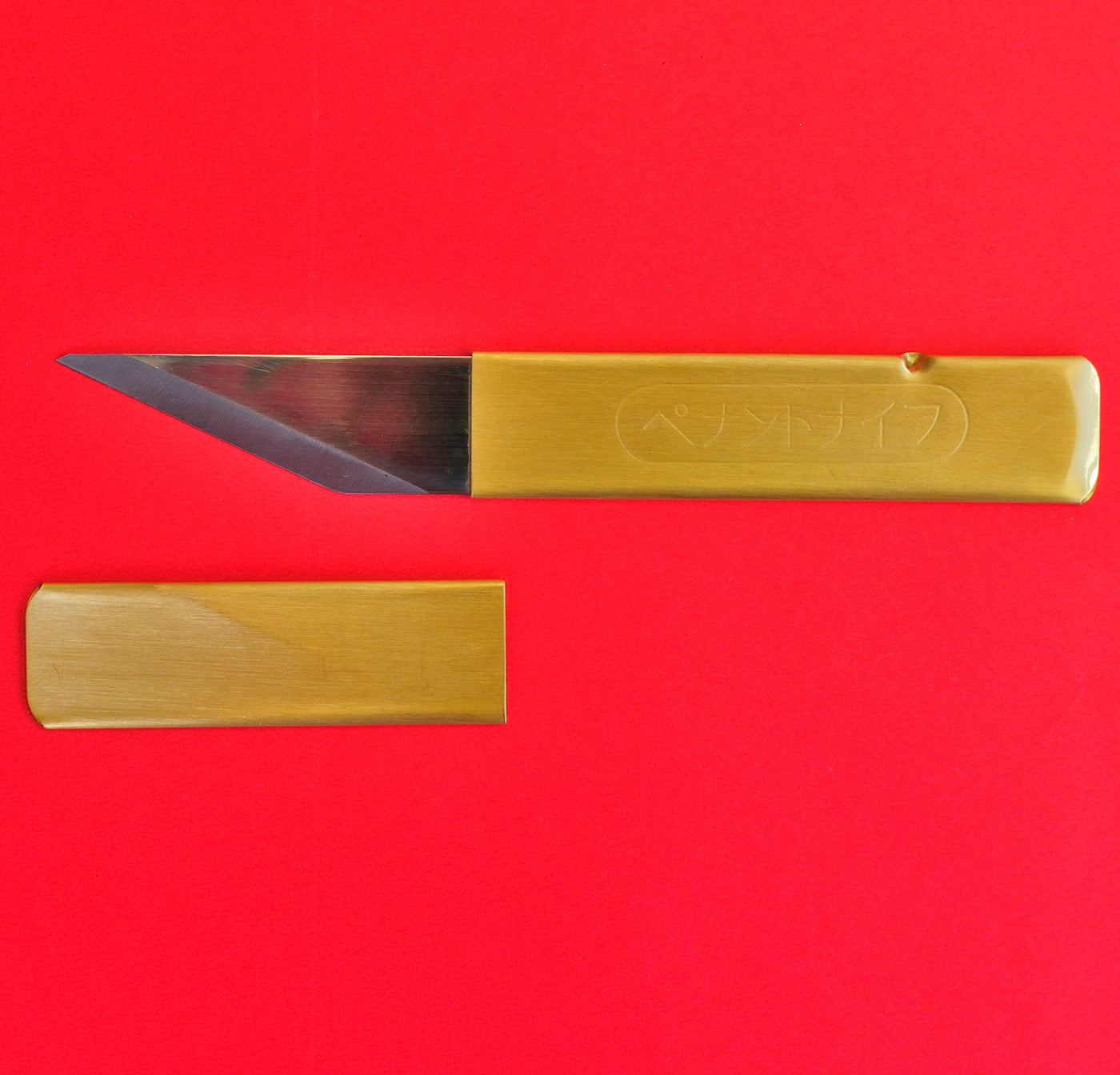 Hand-forged 15mm kensaki shirabiki Spear point marking knife Japan