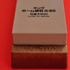 Gros plan Pierre à aiguiser à eau KING K-65 #800 Japon japonais aiguisage affûtage