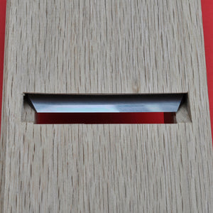 Nahaufnahme Rückansicht Rückseite Holzhobel Kakuri Kanna 65mm Japan Japanisch Werkzeug Schreiner hobel