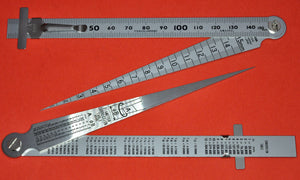 SHINWA 62612 Lochlehre Meßkeil Messgerät misst Durchmesser 1 bis