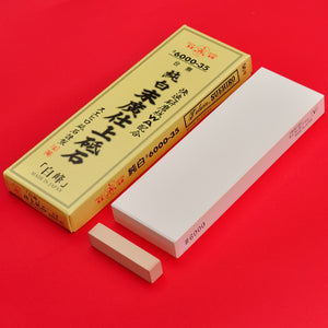 Pedra de amolar Pure White Deluxe SUEHIRO #6000-35 + nagura Japão Japonês pedra de água